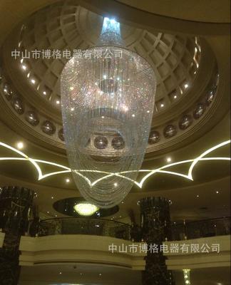 【 設計師設計星級酒店水晶燈 訂做酒店非標工程燈飾 沙盤吊燈】價格_廠家_圖片 -